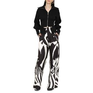 ANDREADAMO Ribbed Knit Zipper Sweater Women BLACK Sweaters & Knitwear